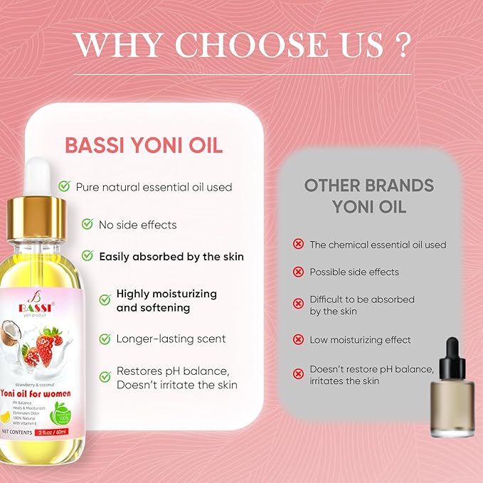 Natural Yoni Oil for Women 4 (2 x 2 Fl 2 Packs