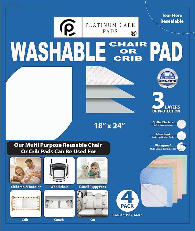 Platinum Care Pads™ Washable Bed Pads/Chair 18x24 - 4