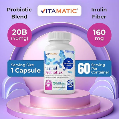 Vitamatic Vaginal Probiotics 20 Billions 60 DR