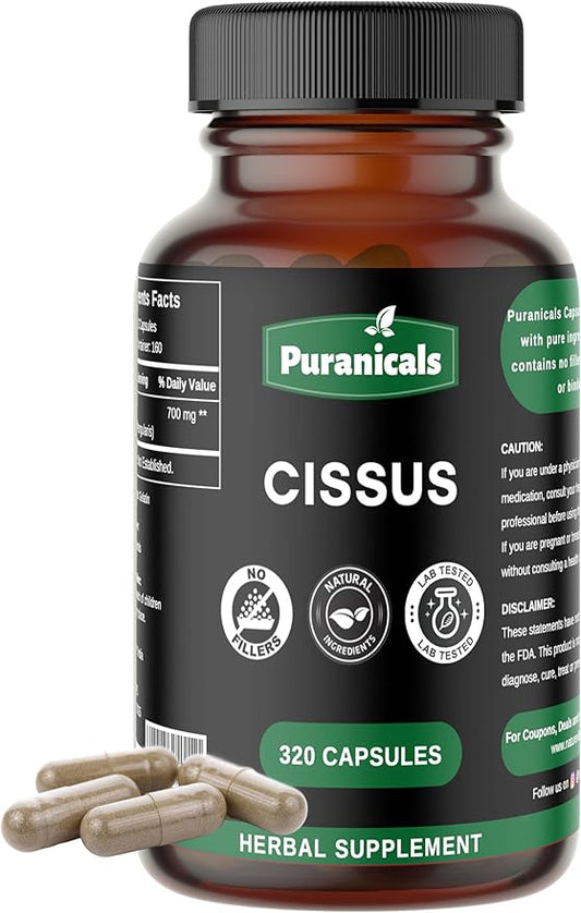 Cissus Premium 320 Capsules Non GMO 700 mg 100% Pure