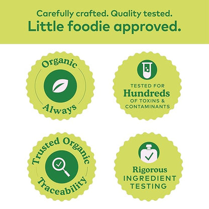 Plum Organics Mighty 4 Organic Toddler Food - Pear, Cherry, Blackberry, Strawberry, Black Bean, Spinach, and Oat - 4 oz Pouch (Pack of 12) - Organic Fruit and Vegetable Toddler Food Pouch
