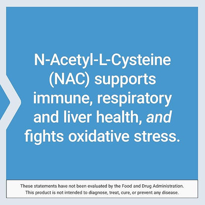Life Extension N-Acetyl-L-Cysteine (NAC), Immune Response, Respiratory Health, Liver Health, NAC 600 mg, antioxidant Defense, Free radicals, Easy to Absorb, 60 Capsules