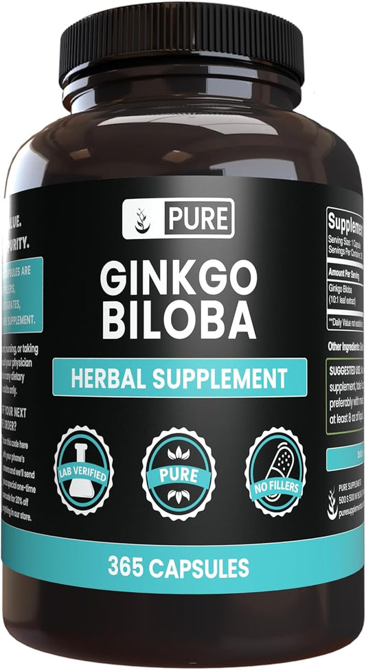 PURE ORIGINAL INGREDIENTS Ginkgo Biloba (365