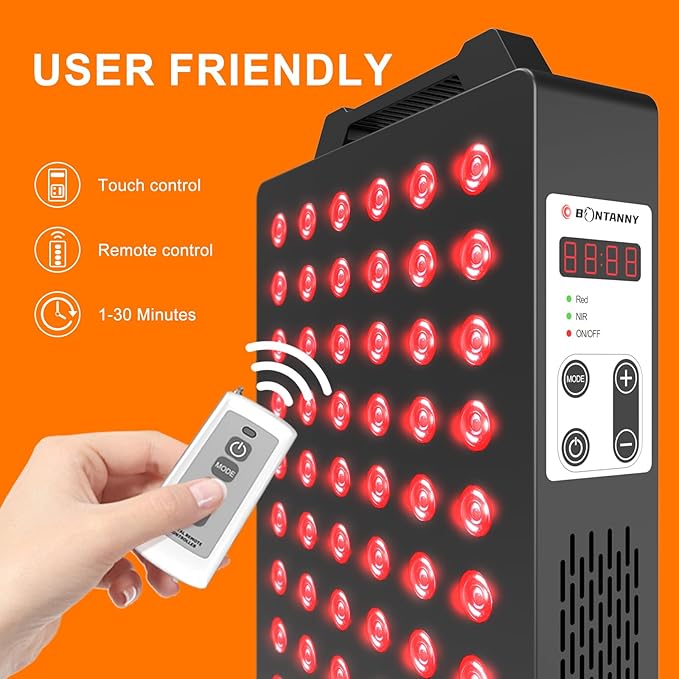 Red Light Therapy, 660nm 850nm Red 60 Dual BO-300 (Black)