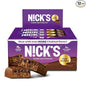 NICKS Protein Bars Triple Chocolate | 12g protein | 170 calories | Low Carb Keto Friendly Snacks No Added Sugar (Multipack 12 bars x 50g)