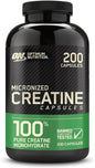 Optimum Nutrition Micronized Creatine Monohydrate Capsules, Keto Friendly, 2500mg, 200 Capsules (Packaging May Vary)