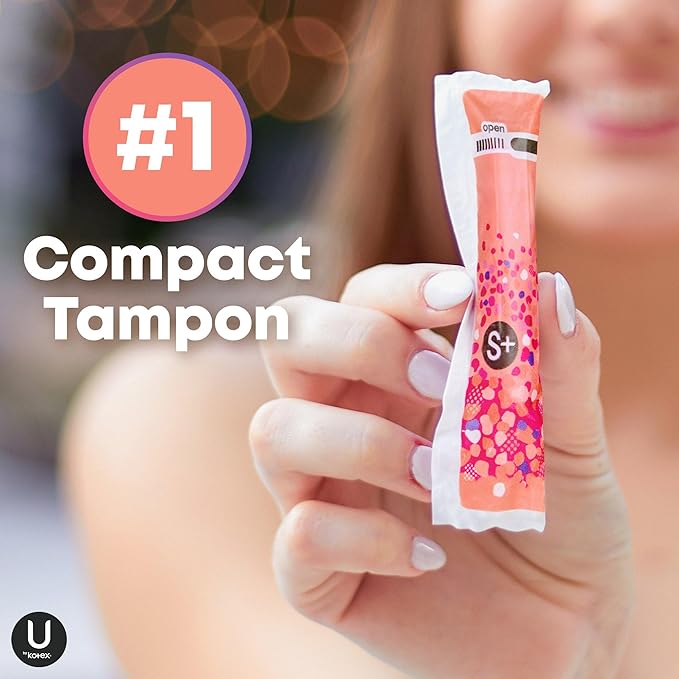U by Kotex Click Compact Tampons, 192 Count (6 Packs 32) (Packaging
