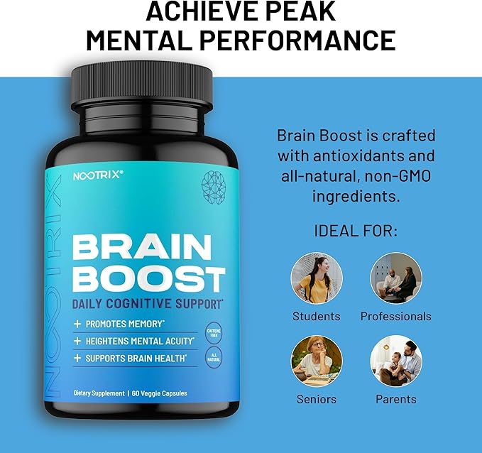 Brain Boost Nootropic Supplement 120 Capsules