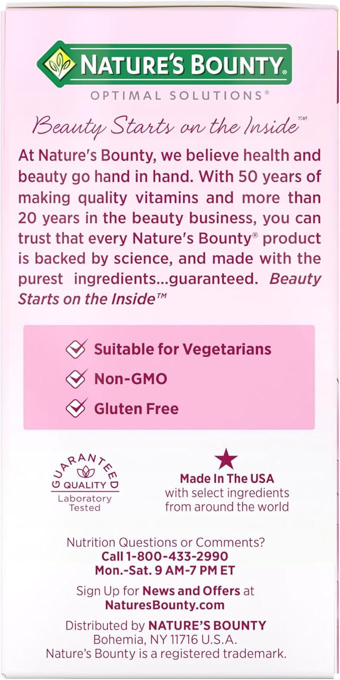 Nature's Bounty Hair Growth Supplement, 1 30 Capsules