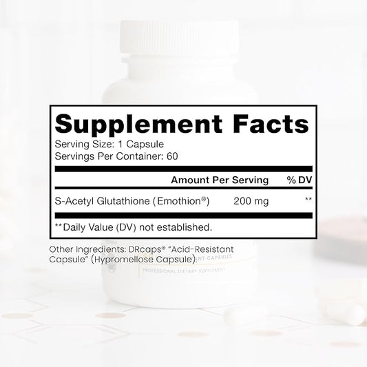 S-Acetyl Glutathione GOLD 60 DRcaps 200mg Per 2 Month