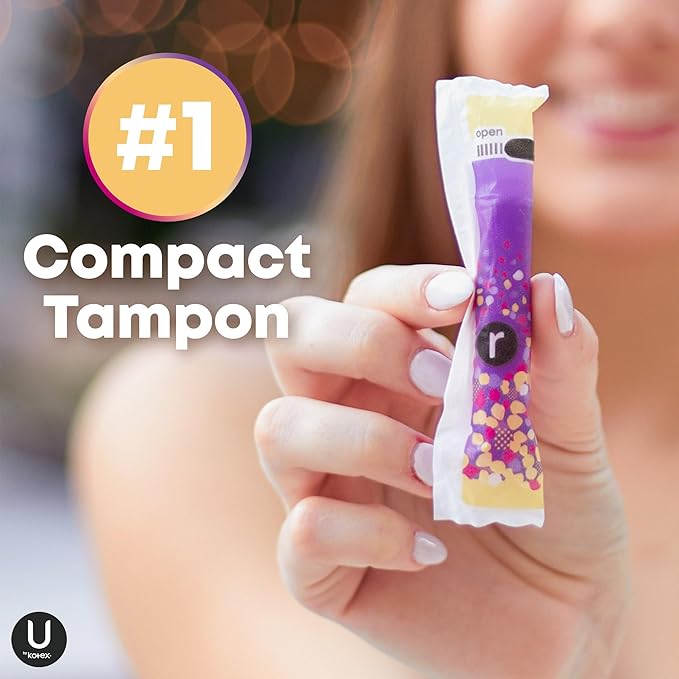 U by Kotex Click Compact Tampons, 192 Count (6 Packs 32) (Packaging
