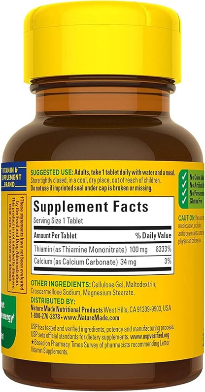 Nature Made B1 100 Mg 100 (5 Pack)