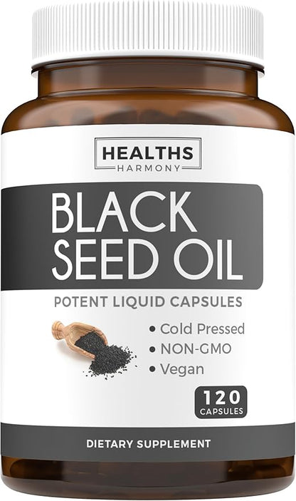 Black Seed Oil 120 Softgel 500mg Each, 1000mg Per 2 Capsule