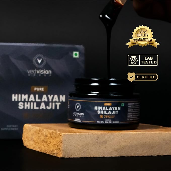 Pure Himalayan Shilajit Resin, 400mg A 75%+ Fulvic 85+ Trace 75 Servings