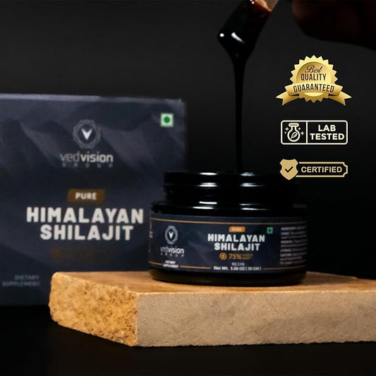 Pure Himalayan Shilajit Resin, 400mg A 75%+ Fulvic 85+ Trace 75 Servings