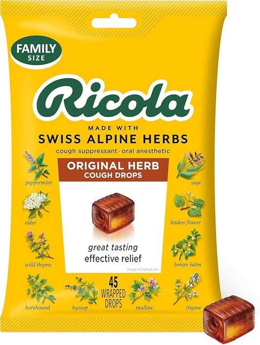 Ricola Original Herb Cough Drops, 45