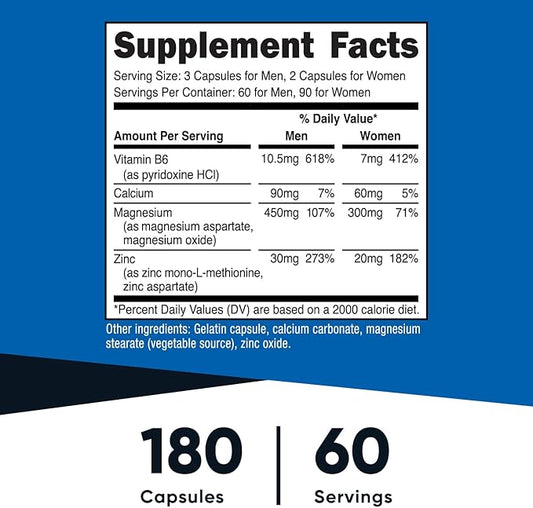Nutricost ZMA 180 Capsules (3 Bottles)
