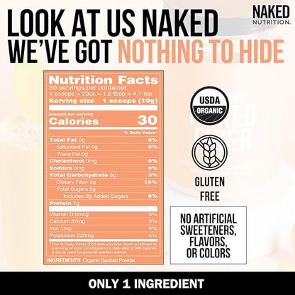 Naked Fiber Organic Baobab Powder Fiber