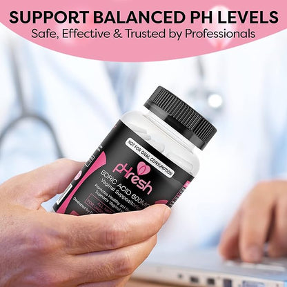pHresh Boric Acid Suppositories for Women,