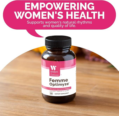 Femme Optimyze - 120 Women's Hormone Balance Capsules - Hormone Balance For Women - Hormone Balancing Supplement For Women - Female Hormones Support Supplement - Hormonal Regulation