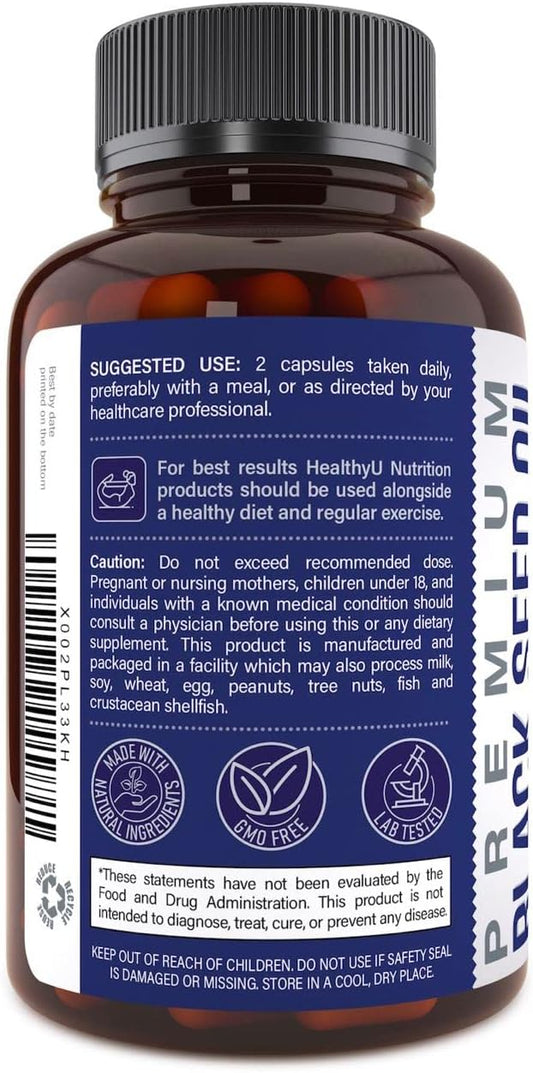 Premium Black Cumin Seed Oil Capsules 3 6 6 9 9 Vitamin 1000 mg