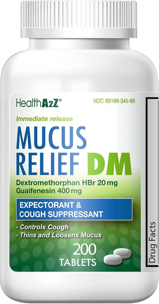 HealthA2Z® Mucus Relief DM 20mg | 400mg | (200 Count 1))