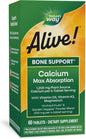 Nature's Way Alive! Calcium Max Absorption, D3 & K2, Magnesium, 60 Tablets