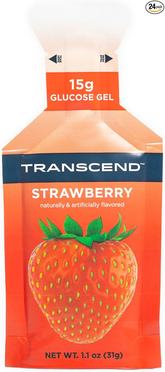 Transcend Foods Strawberry Gel (1.1 oz, 24) Energy