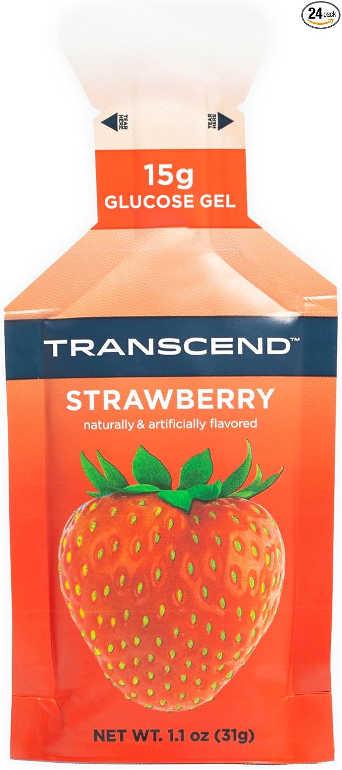 Transcend Foods Strawberry Gel (1.1 oz, 24) Energy
