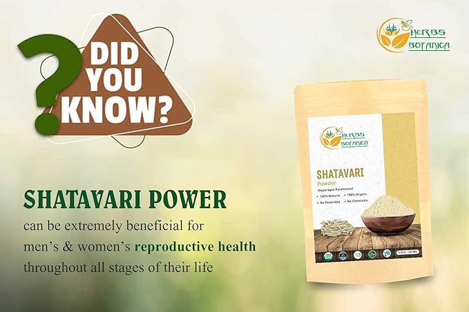 Shatavari Powder Organic Asparagus Racemosus 5.3 oz 150 GMS