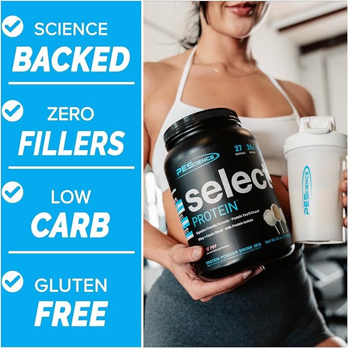 PEScience Select Protein, Peanut Butter Cookie, 27 Servings, Premium Whey and Casein Blend, 31 oz