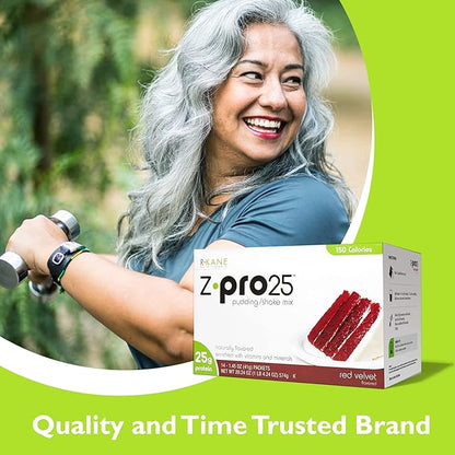 Z-Pro Red Velvet Protein Drink Mix 25g Protein 14 Packets