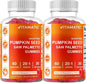 Vitamatic 2 Packs Sugar Free Pumpkin Seed Gummies - Made with Saw Palmetto - Natural Raspberry Flavor - 60 Count