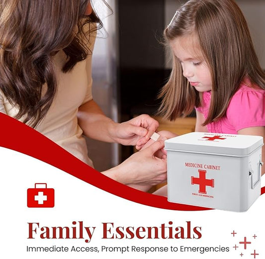 Flexzion First Aid Box Organizer, Empty 8.5 Inch