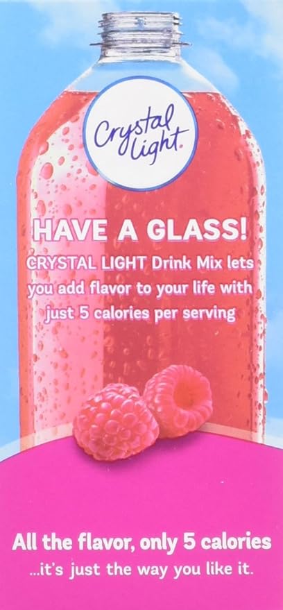 Crystal Light On The Go Raspberry Ice, 10-Packet Boxes (Pack of 4)