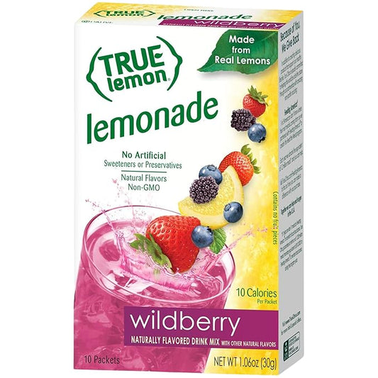 True Lemon WILDBERRY LEMONADE, True Citrus, 10 Count (Pack of 4)