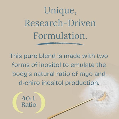 BOND Inositol Powder: Pure Myo-inositol & B8 Myo 90 Servings, 40:1 Ratio