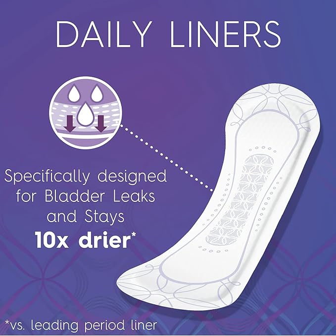 Poise Microliners Incontinence Lightest Absorbency Panty 50 Count