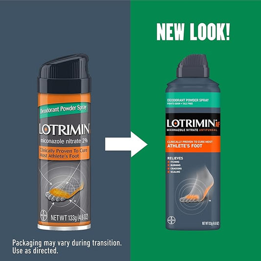 Lotrimin Athlete's Foot Deodorant Antifungal Powder 2%, Clinically 4.6 Ounce 3)