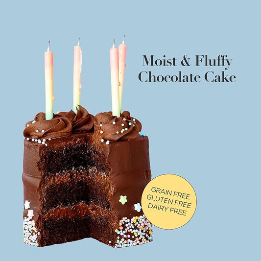 Stellar Eats Grain-Free Baking Mix | Gluten-Free, Dairy-Free, Plant-Based, Paleo-Friendly | Fluffy & Moist | Sweetened with Organic Coconut Sugar | Almond Flour-Based | Non-GMO, Kosher | Easy to Bake (Chocolate Cake, 1 Pack)