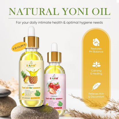 Natural Yoni Oil for Women Organic 4 Fl (2 x 2 Fl 2 PCS