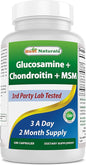 Best Naturals Glucosamine Chondroitin and MSM (Non-GMO) 180 Count