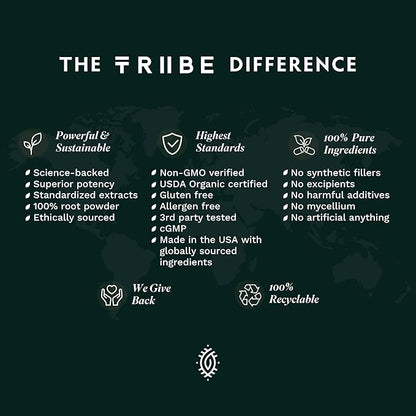 TRIBE ORGANICS Organic Shatavari Herbal Supplement 120 Vegan