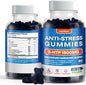 Stress Relief Gummies - 1500MG 5HTP with L-Theanine Gaba & L-Tyrosine - Ashwagandha Herbal Supplement Supports Intellectual Alertness Vegan Brain Mood Booost Supplements for Kids & Adults Made in USA
