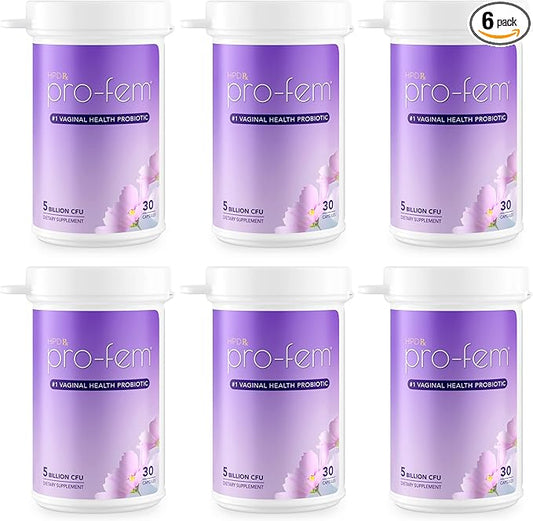 Pro-Fem #1 Vaginal Health Probiotic 7 Days 30 Capsules 6-Pack