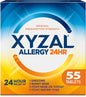 Xyzal Allergy Pills, 24-Hour Allergy Relief, 55-Count, Original