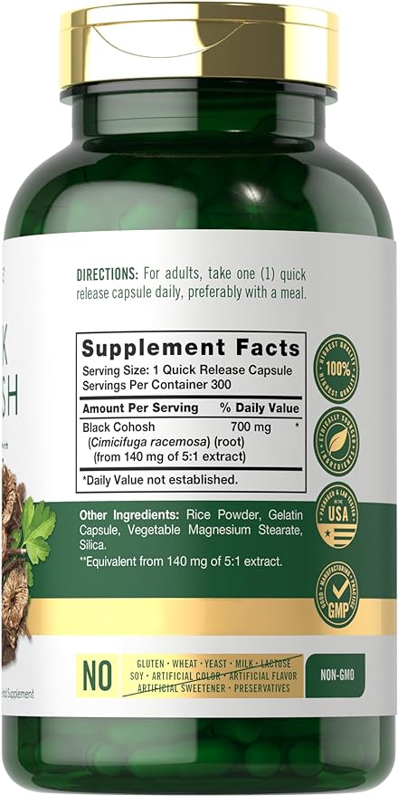 Carlyle Black Cohosh Capsules 700mg | 300 Count