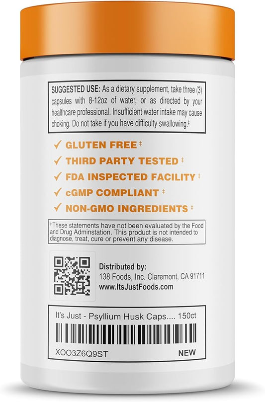 It's Just! - Psyllium Husk, Dietary 1500mg Per 150ct Bottle (150 Count)