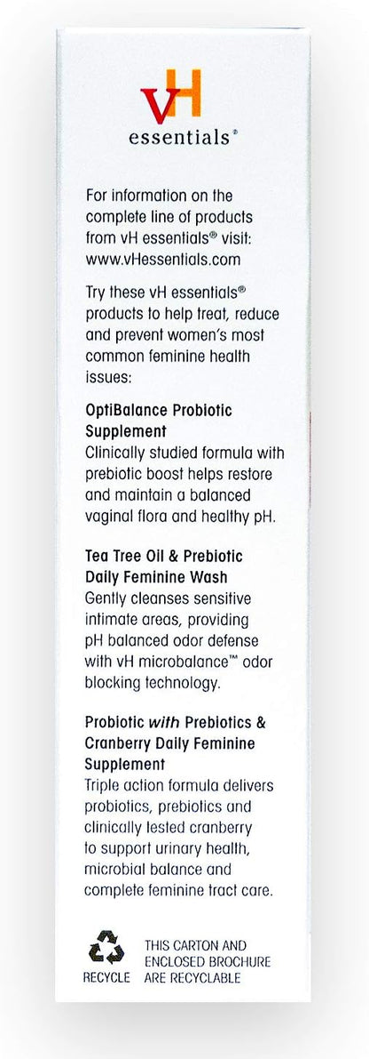 vH essentials Vitamin C Vaginal Tablet - Boric Acid Suppository Alternative - Supports Healthy pH and Eliminates Vaginal Odor Naturally, Suppositories for Vaginal Health 6 Count, 1 Applicator