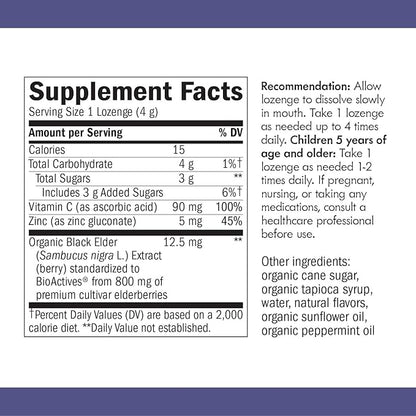 Nature's Way Sambucus Zinc Lozenges 24 Lozenges